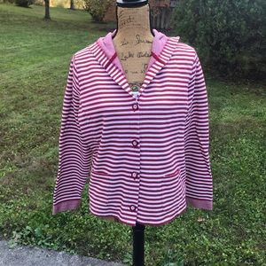 Red and white jacket XL